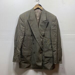 Pierre Balmain Wool Plaid Suit Jacket 40R